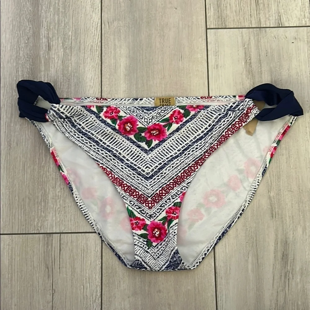 True Craft floral print swim bikini bottom size XL